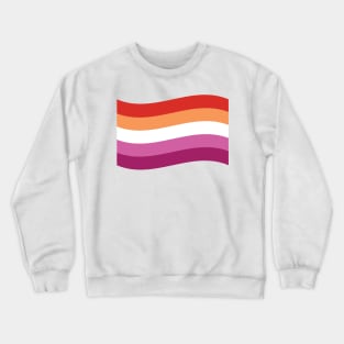 Lesbian pride flag Crewneck Sweatshirt